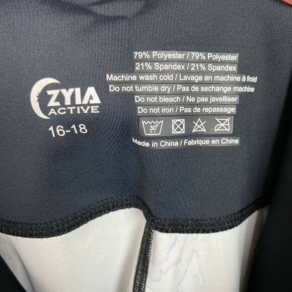 Zyia Black Watercolor Ombre Summit Hi-Rise 7/8 Leggings Sz.16-18 NWT - Picture 6 of 11